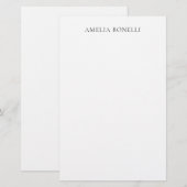 Papeterie Minimaliste Classique Professionnel Plain Ajouter  (Devant / Derrière)