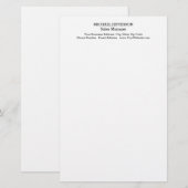 Papeterie Minimaliste Classique Professionnel Simple (Devant / Derrière)