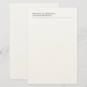 Papeterie Minimaliste Classique Simple Professionnel Propre  (Devant / Derrière)