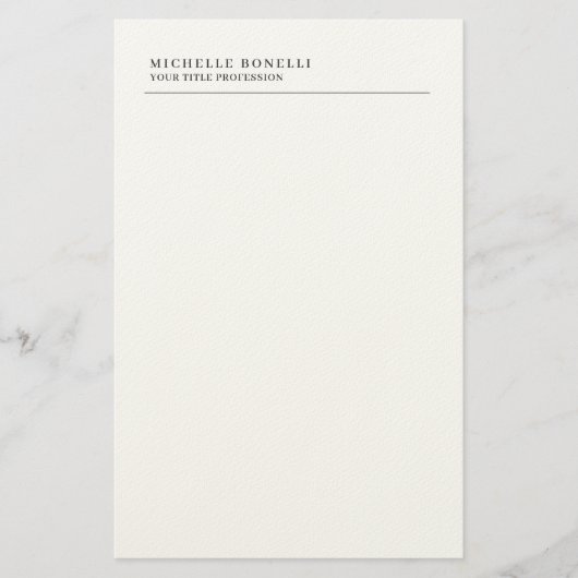 Papeterie Minimaliste Classique Simple Professionnel Propre  (Devant)