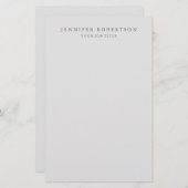 Papeterie Minimaliste Customisé personnalisé classique (Devant / Derrière)