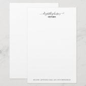 Papeterie minimaliste moderne au bureau blanc (Devant / Derrière)