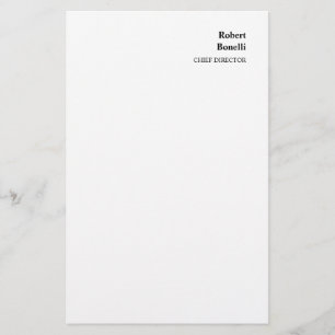 Papeterie Minimaliste Moderne Blanc Uni