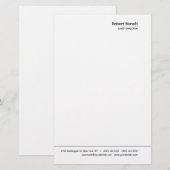 Papeterie Minimaliste Moderne Blanche Simple (Devant / Derrière)