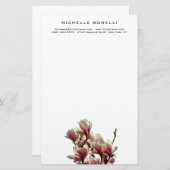 Papeterie Minimaliste Moderne Fleur Féminine Professionnelle (Devant / Derrière)