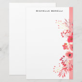 Papeterie Minimaliste Moderne Fleur Professionnelle (Devant / Derrière)