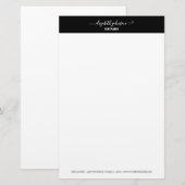 Papeterie minimaliste moderne pour bureau noir (Devant / Derrière)