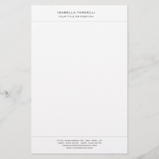 Papeterie Minimaliste Moderne Professionnel Simple (Devant)