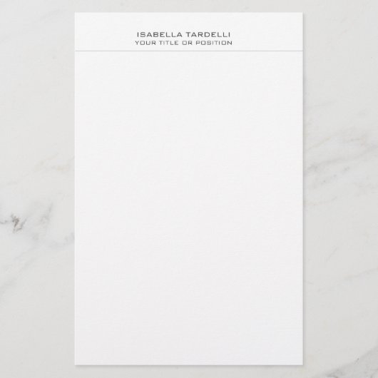 Papeterie Minimaliste Moderne Professionnel Simple (Devant)