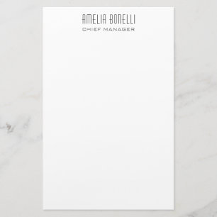 Papeterie Minimaliste Moderne Professionnel Simple Taille St