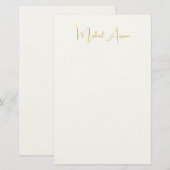 Papeterie Minimaliste Moderne Simple Écriture Manuscrite Nom (Devant / Derrière)