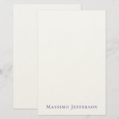 Papeterie Minimaliste Moderne Simple Nom Propre (Devant / Derrière)