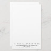 Papeterie Minimaliste Moderne Simple Professionnel (Devant / Derrière)
