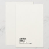 Papeterie Minimaliste moderne tendance professionnelle (Devant / Derrière)