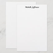 Papeterie Minimaliste Noir & Blanc Moderne (Devant / Derrière)