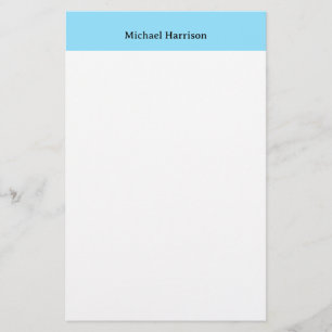Papeterie Minimaliste Professionnel Classique Bleu Blanc