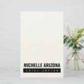 Papeterie Minimaliste Professionnel Moderne Noir & Blanc (Debout devant)