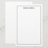 Papeterie Minimaliste Professionnel Moderne Simple (Devant / Derrière)