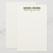 Papeterie Minimaliste simple noir et blanc (Devant / Derrière)