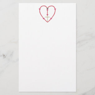 Papeterie Minuscule coeur Rosaire