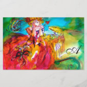 Papeterie MIRANDOLINA Masques de Carnaval vénitien Monogramm (Devant)