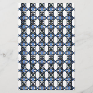 Papeterie Mod Retro Blue Abstrait Scarab Motif