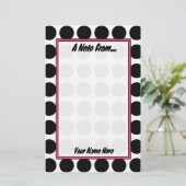 Papeterie Mode Polka noir et blanc (Debout devant)