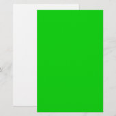 Papeterie Modèle de fond vert choquant - personnalisez le vô (Devant / Derrière)