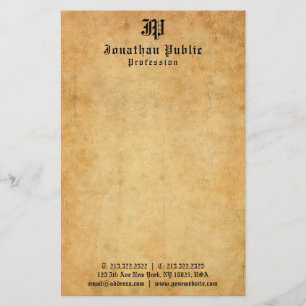 Papeterie Modèle de texte dactylographié vintage élégant à l