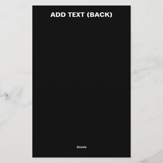 PAPETERIE MODÈLE DE TEXTE D'IMAGE NOIRE SIMPLE ÉDITABLE MODE (Dos)