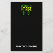 PAPETERIE MODÈLE DE TEXTE D'IMAGE NOIRE SIMPLE ÉDITABLE MODE (Devant)