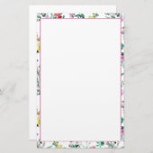 Papeterie Modèle floral clair (Devant / Derrière)