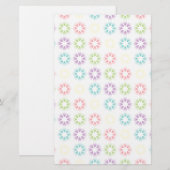 Papeterie Modèle floral coloré (Devant / Derrière)