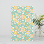 Papeterie Modèle floral jaune (Debout devant)