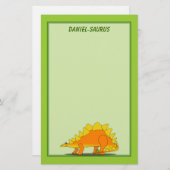 Papeterie Modèle mignon de bande dessinée de dinosaure de (Devant / Derrière)