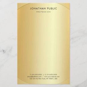 Papeterie Modèle minimaliste moderne glamour Faux Gold