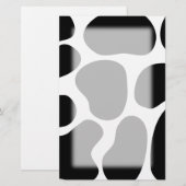 Papeterie Modèle noir et blanc d'impression de vache (Devant / Derrière)