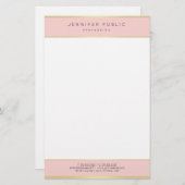 Papeterie Modèle or rose rose rose tendance (Devant / Derrière)