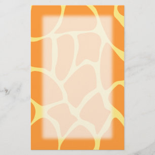 Papeterie Modèle orange et jaune lumineux d'impression de