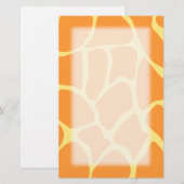 Papeterie Modèle orange et jaune lumineux d'impression de (Devant / Derrière)