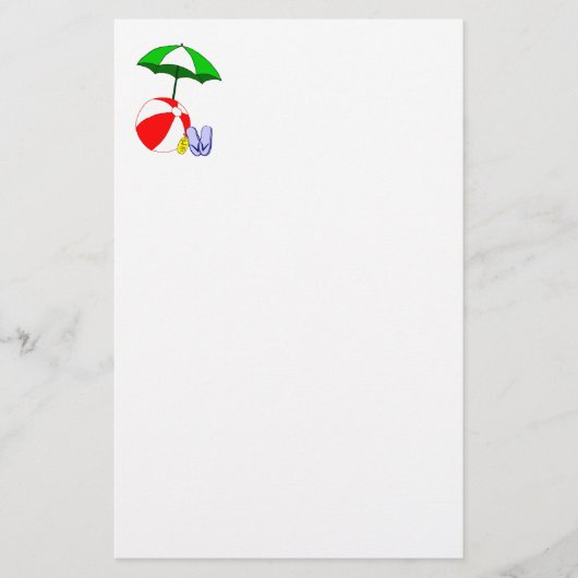 Papeterie Modèle parasol de la piscine de Beach Ball (Devant)