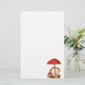 Papeterie Modèle vintage de champignons de rouge de (Debout devant)