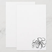 Papeterie Modèle vintage de poulpe (Devant / Derrière)