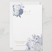 Papeterie Modern Elegant Stylish Quote Floral Blue (Devant)