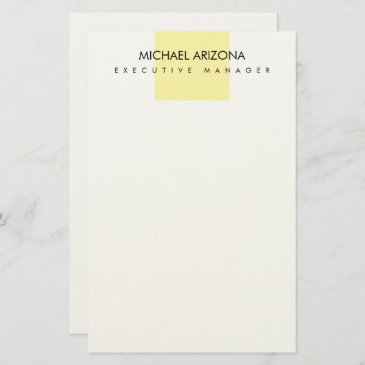 Papeterie Modern Minimalist Simple Plain (Devant / Derrière)