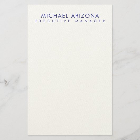 Papeterie Modern Minimalist Simple Plain Own Name (Devant)