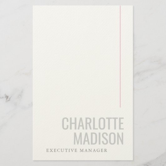 Papeterie Modern Own Name Trendy Minimalist Plain  (Devant)