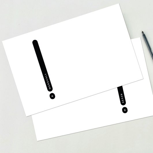 Papeterie Modern Personal Stationery | Side Margin
