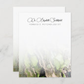 Papeterie moderne Abstrait Green Black Gold (Devant / Derrière)