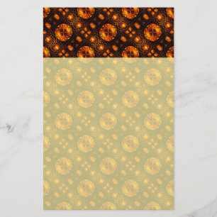 Papeterie Moderne Bohème Élégant Motif d'Art Abstrait Doré #